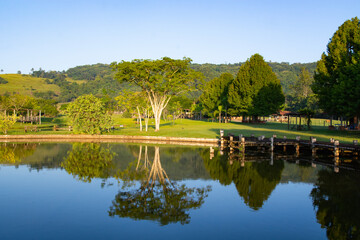 Obraz premium Beautiful landscapes of the eco Fazenda, Rio Grande do Sul, Brazil