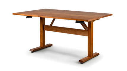 Fototapeta premium A Sleek Wooden Standing Desk with Adjustable Height Se D25bed59 6d39 46b6 96ce 61abe1594aee 2