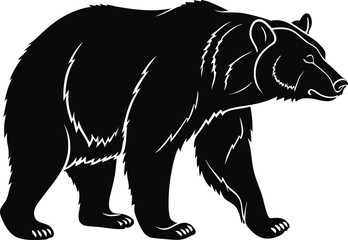 Black silhouette of a bear