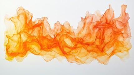 Abstract Orange and Yellow Swirling Smoke or Fabric Design