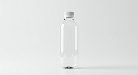 Transparent plastic bottle mockup empty bottle design