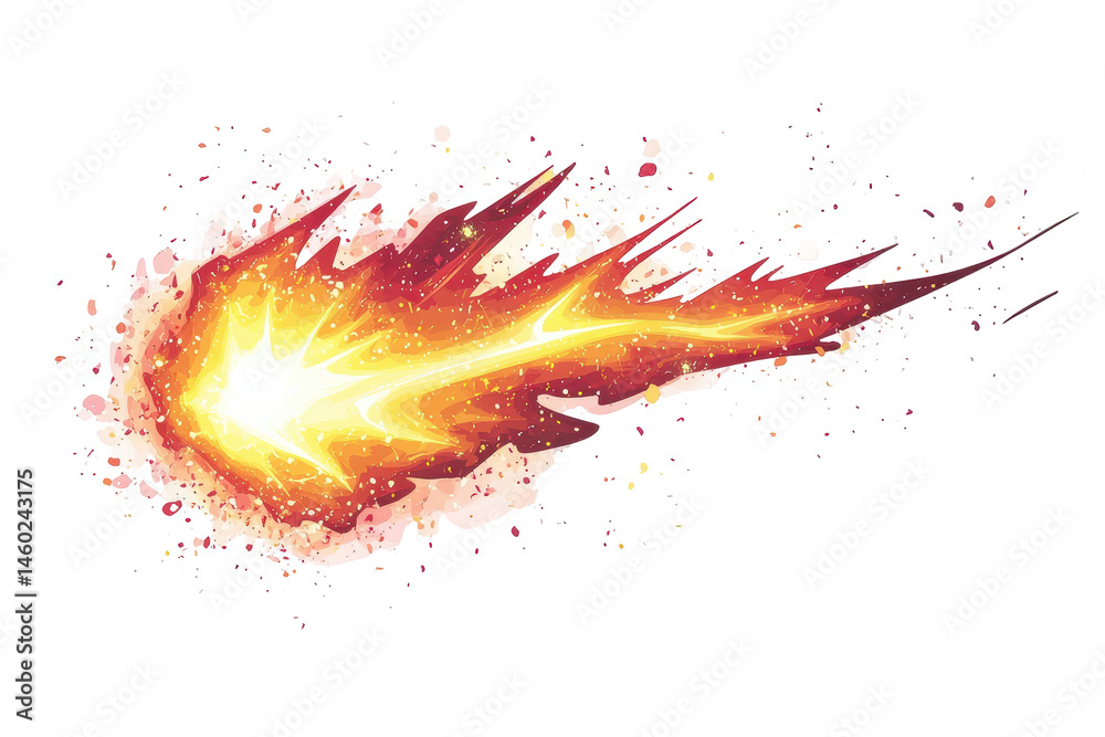 Poster bold lightning bolt symbol with glowing effects, showcasing vibrant colors and electrifying energy o