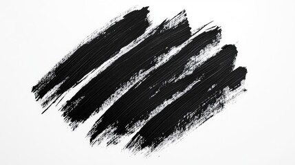 Abstract black paint strokes on white background (4)