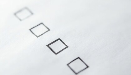 Close-up of ballot paper with marked choices, isolated on white , white background, decision