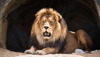 Obraz premium roaring lion at empty tomb