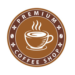 premium coffee shop logo
