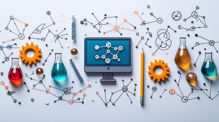 Obraz premium Modern science research concept