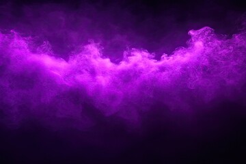 Swirling purple smoke and mist texture with black background for abstract design