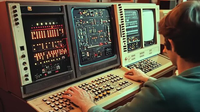 Retro Computing: Nostalgic Glimpse into Classic Technology and Human-Machine Interaction
