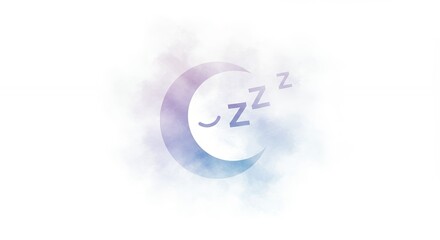 Abstract crescent moon sleep graphic design