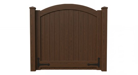 Brown wooden garden gate