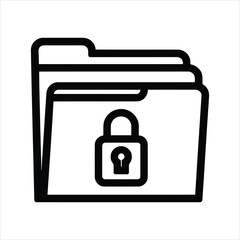 Secure Folder Icon &ndash; Modern Design for Privacy and Data Protection Apps