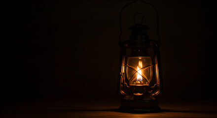Illuminating Antique A Warm Glow From an Old Fashioned Kerosene Lamp