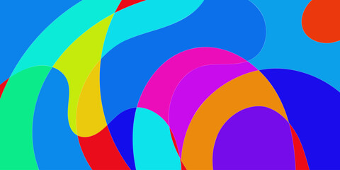 Obraz premium Vector Background of colorful liquid and fluid for summer collection, Cards, Posters, Flyers, Discs. Editable Background with Clipping Mask. Vector.