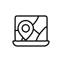 vector illustration of elements with location symbols	