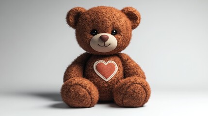 Obraz premium Cute teddy bear with heart