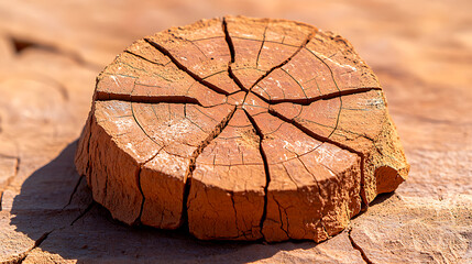 Dry Cracked Earth in Radial Pattern Soft Focus