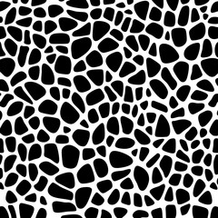 Animal print texture background black on white
