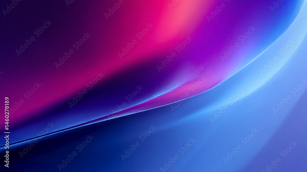 Poster abstract image with flowing blue and purple hues, creating a smooth gradient effect, symbolizing ser