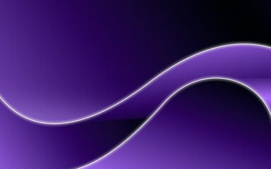Smooth abstract purple background with flowing curves and glossy lighting effect. Perfect for tech presentations, luxury branding, or modern design themes.