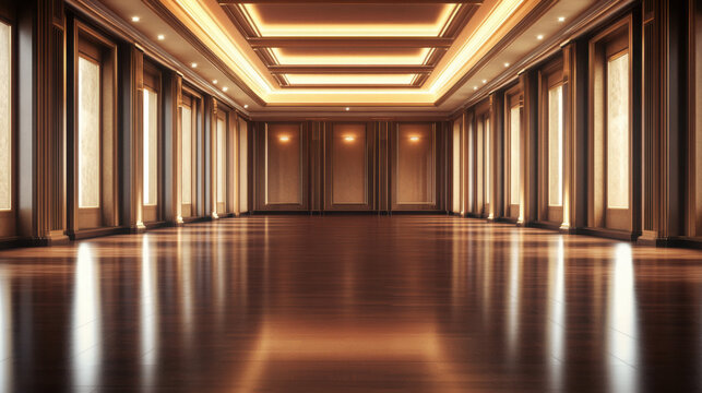 Modern Elegance: Empty Hall in a Business Building


