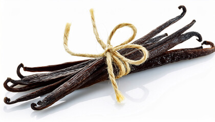 vanilla pods isolated on white background