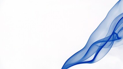 Abstract Swirling Blue Smoke on a Light Background