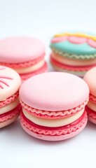 Obraz premium group of macaroons sitting on top of each other