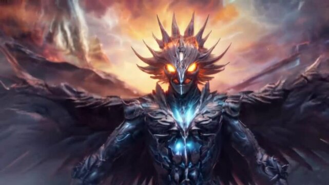 The demon of drakness time , ai generative