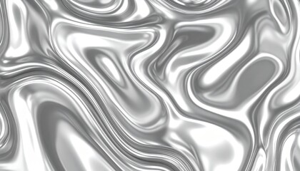 Fototapeta premium silver metallic liquid texture abstract background in the form of liquid shiny metal glossy chrome texture 3d rendering