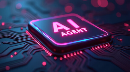 An AI agent hologram symbolizing agentic autonomy for collaboration with the human workforce using autonomous agents to work in business partnership using teamwork