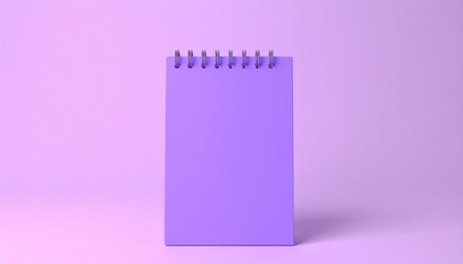 pink notebook on white background