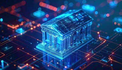 Obraz premium craft a visual narrative of the future of banking