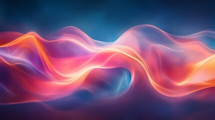 Fototapeta premium Dynamic abstract design with vibrant color waves.