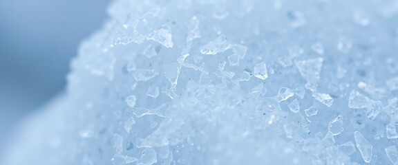 Fototapeta premium close up of ice crystals on a blue background
