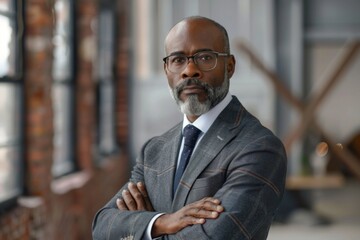 Portrait of a middle aged african american male Accountant