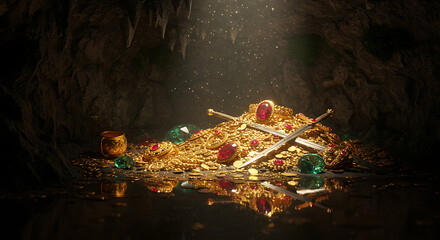 cave with gold 