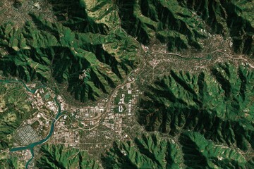 Aerial View of Valley Town