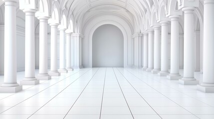 Obraz premium Experience the elegance of classical architecture with stunning white arches and columns that define timeless beauty.