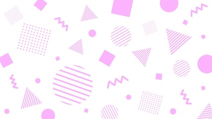 ピンクのメンフィス柄の背景
