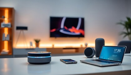 laptop computer sitting on top of a white table