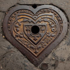 heart shaped manhole cover