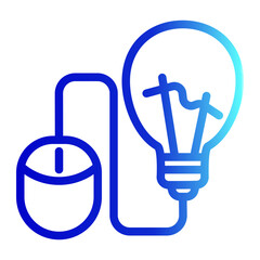 Obraz premium Idea Icon # Learning Pack # Outline Gradient Style