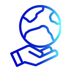 Globe Icon # Learning Pack # Outline Gradient Style