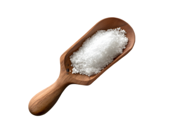 A wooden scoop filled with white crystalline substance against a black background studio shot real estate business ,technology ,selling ,purchasing ,agreement