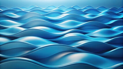 Fototapeta premium Abstract Blue Undulating Waves, a Smooth Textured Surface Representing Flow and Movement in a Serene Aquatic Setting
