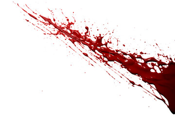 Realistic Red Blood Splatter PNG — Dripping & Explosion Effects on Transparent Background