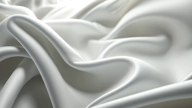 White Silk Fabric Drape Close-up