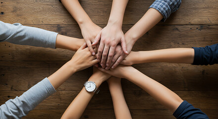 Unity, Teamwork, and Collaboration Hands Together