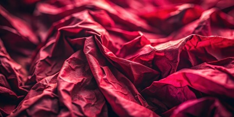 Obraz premium Crimson Fabric Draped in Deep Folds, a Textured Abstract Image of Rich Color and Subdued Light